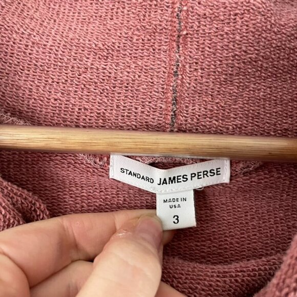 Standard James Perse Melange Crop Funnel Neck Sweatshirt Size 3 (Large) - Picture 3 of 6